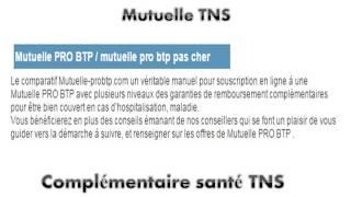 Mutuelle TNS PRO BTP